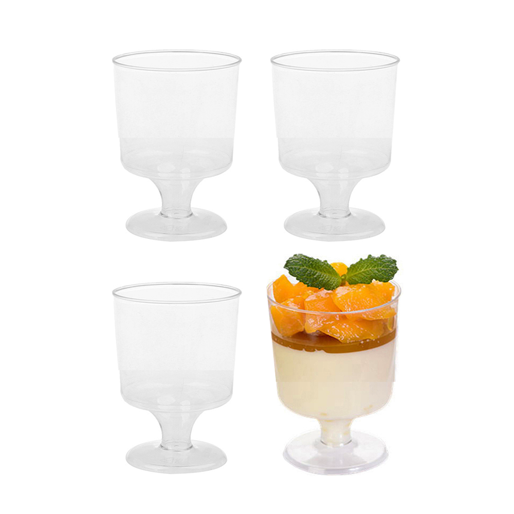 כוס קינוח על רגל  מוס נמוך 12 יח' - שקוף