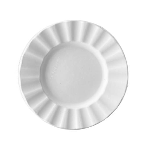 צלחת 8 מתכלה קנה סוכר יער 20 יח' - טבעי