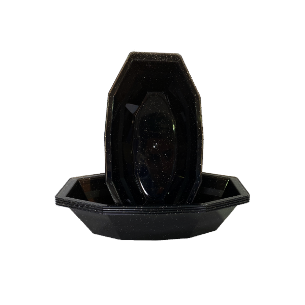 מגש סירה קסרול 8 יח' - שחור ניצוצות זהב