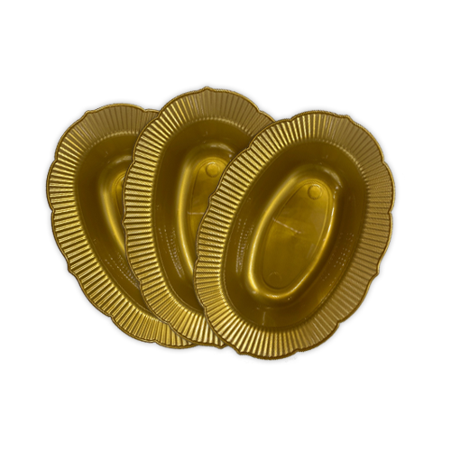 קסרול פלסטיק כלנית 6 יח'- זהב