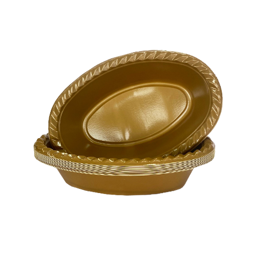 צלחת קסרול פלסטיק color ארוז 18 יח'- זהב