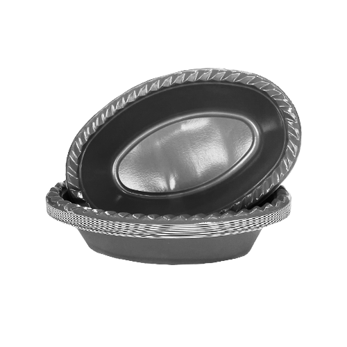 צלחת קסרול פלסטיק color ארוז 18 יח'- כסף