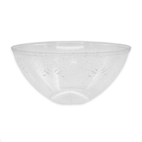 קערת פלסטיק ניצוצות כסף - בינוני