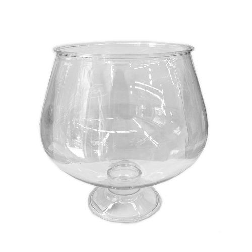 קערה על רגל עגולה מפלסטיק - שקוף