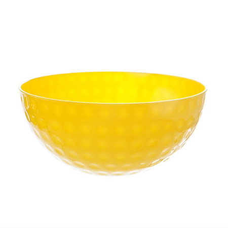 קערת פלסטיק גומות- צהוב