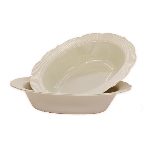 קערות הגשה כלנית 2 יח' -  קרם