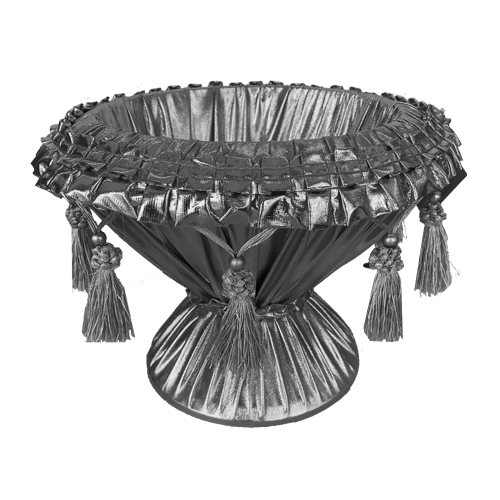 קערה מעוטרת לחינה בינוני - כסף