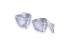 קינוח פלסטיק קראמבל + מכסה 12 יח' - שקוף