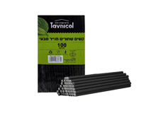 קשיות נייר לשתייה 100 יח' - שחור