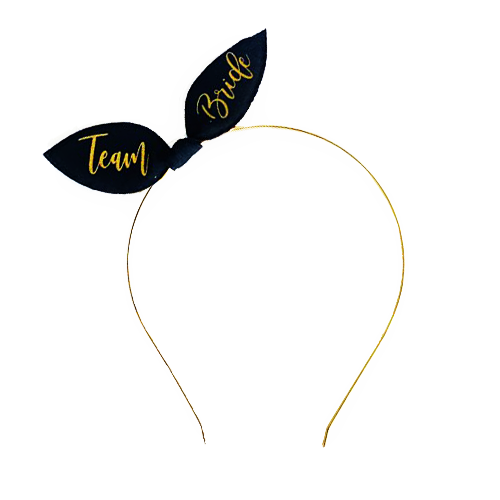 קשת זהב פפיון TEAM BRIDE - שחור