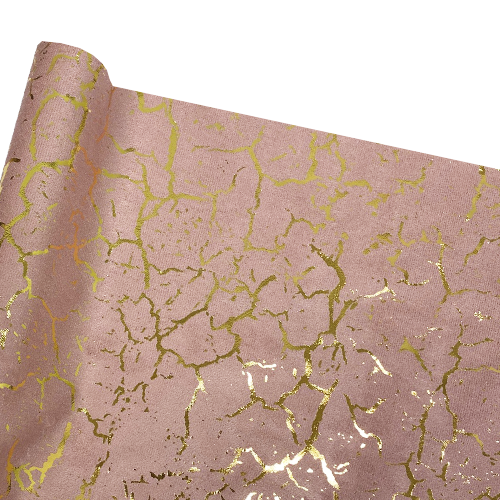 ראנר מבד לבד דוגמת שיש - ורוד עתיק