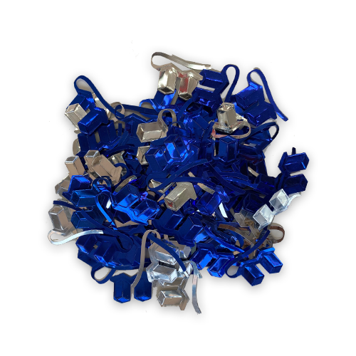 קונפטי תפילין לבר מצווה - כחול כסוף