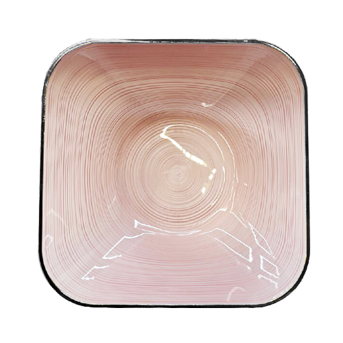 צלחת 10 פלסטיק מהודר שוהם 10 יח' - ורוד כסף