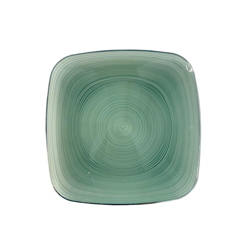 צלחת 8 פלסטיק מהודר שוהם 10 יח' - טורקיז כסף