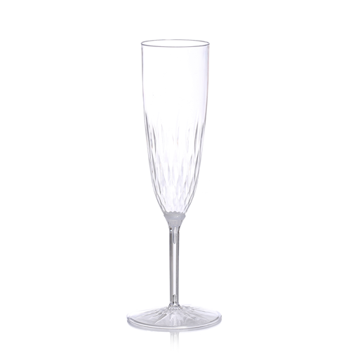 כוס שמפניה מהודרת מפלסטיק 6 יח' - שקוף