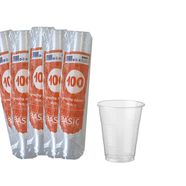 כוס שתייה קרה מפלסטיק - שקוף