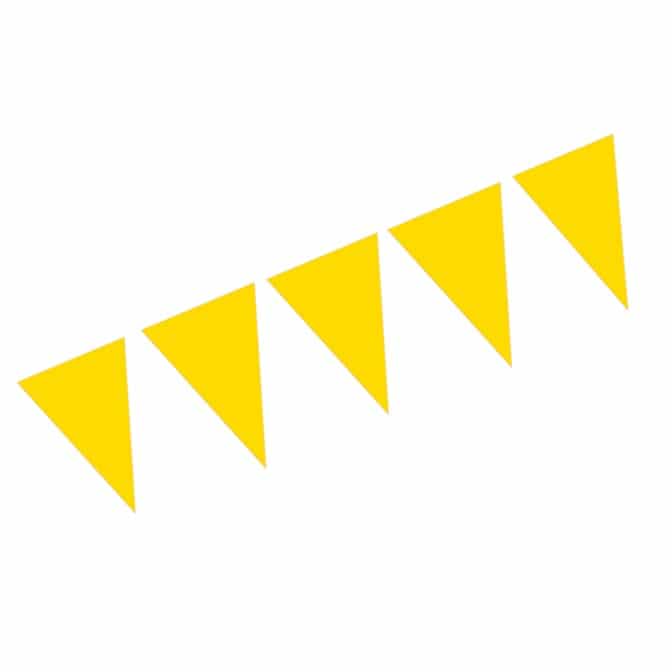 שרשרת דגלים צבעונית 6 מ' - צהוב