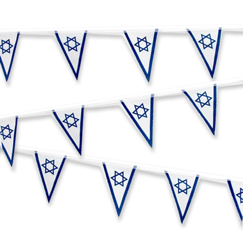 שרשרת דגלי ישראל משולש ליום העצמאות