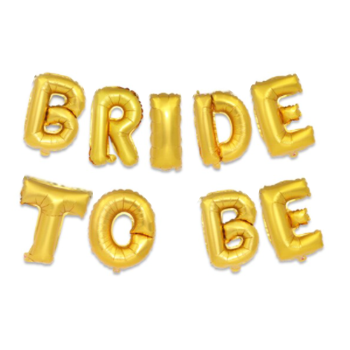 סט בלונים  BRIDE TO BE - זהב