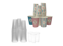 400 כוסות נייר 8OZ לשתייה חמה + 1000 כוסות שתיה קרה