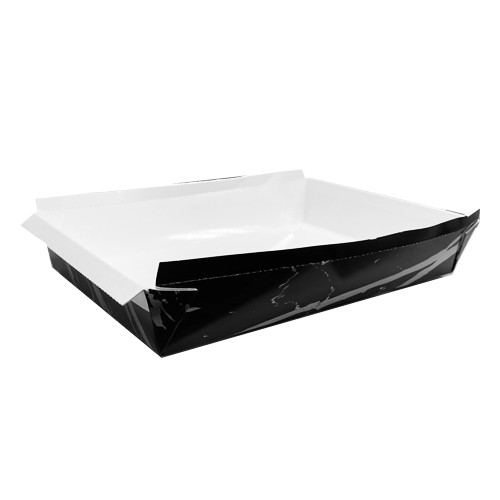 תבנית אפייה מנייר לעוגה גרניט - שחור זהב