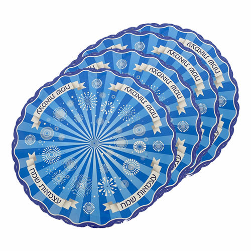 פלייסמנט קרטון יום העצמאות 4 יח' - כחול