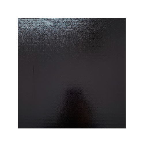 תחתית מרובעת לעוגה 29*29 ס"מ PVC - שחור מעוטר