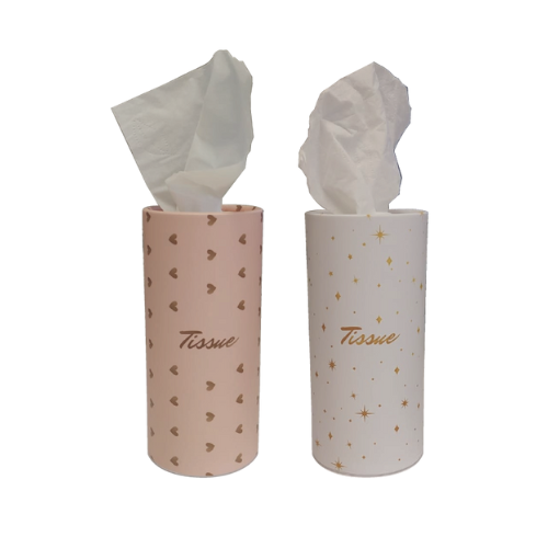 קופסת טישו עגולה 60 יח' - צבע משתנה