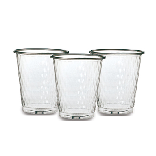 3 חב' כוס פלסטיק יהלום 40 יח' - שקוף