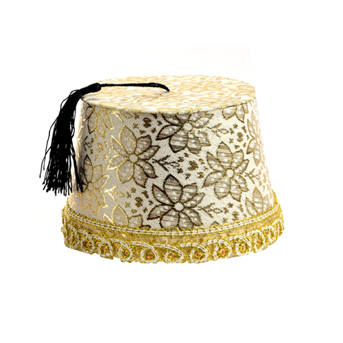 קופסא תרבוש למילוי בינוני - זהב לבן