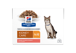 מגש (12יח) פאוץ מזון רפואי רטוב לחתול הילס K/D