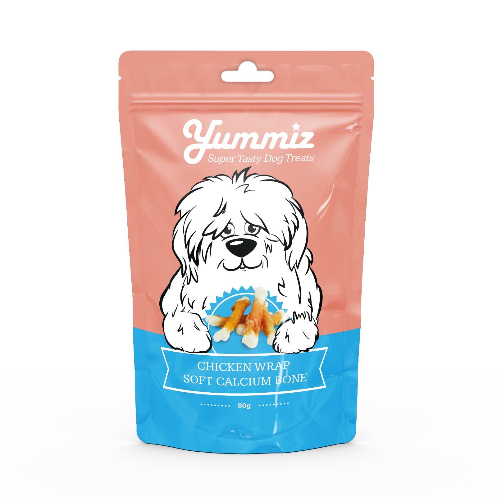 יאמיז לכלב עצמות סידן רכות עטופות בעוף 