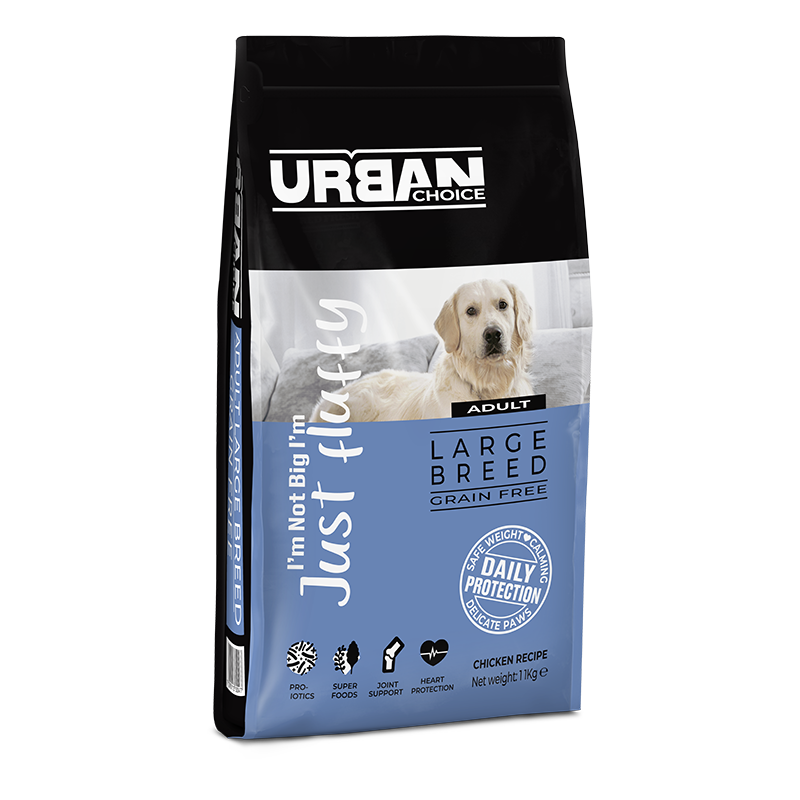 מבצע! אורבן צ'ויס מזון יבש לכלב בוגר גזע גדול 11ק"ג - שק שני ב-20% הנחה!