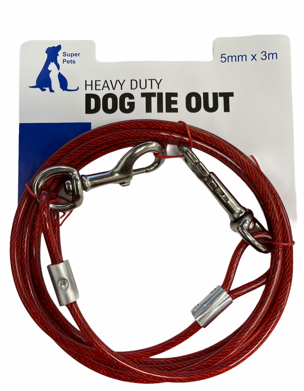 כבל חצר לקשירת כלב 3 מטר
