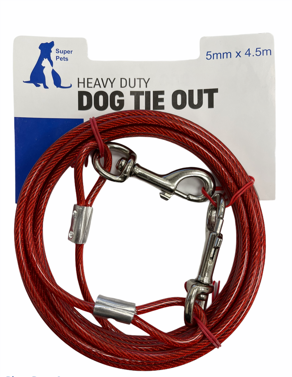כבל חצר לקשירת כלב 4.5 מטר