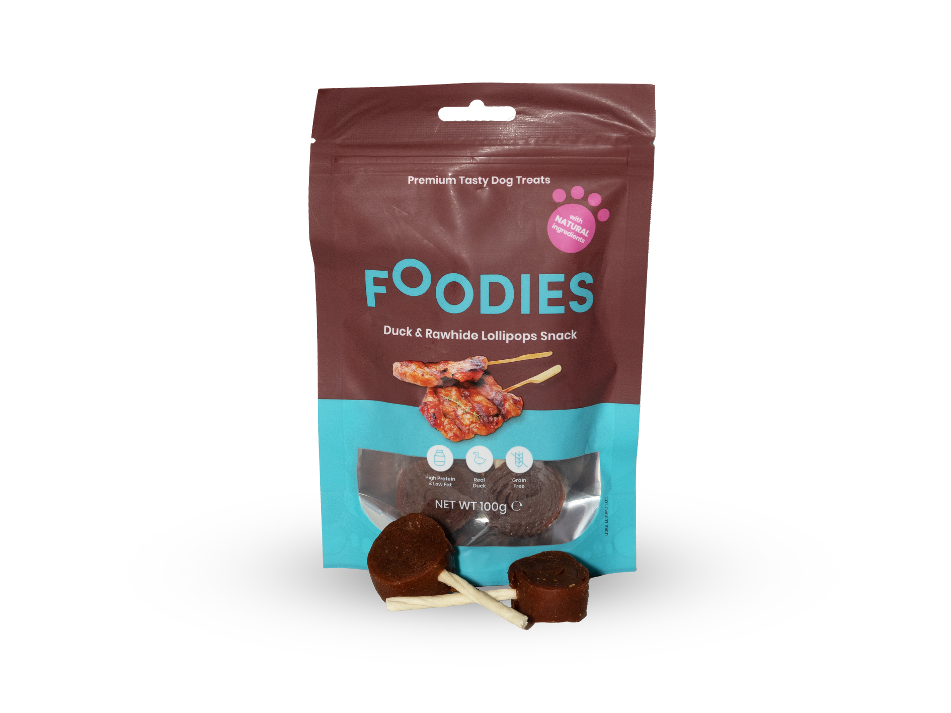 חטיף פודיס לכלב סוכריות ברווז ועור בקר