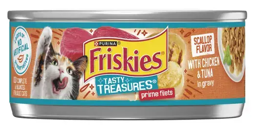 פריסקיז Tasty Treasures נתחי עוף וטונה ברוטב