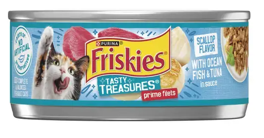 פריסקיז Tasty Treasures נתחי דג אוקיינוס וטונה ברוטב