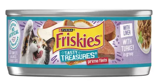 פריסקיז Tasty Treasures נתחי הודו וכבד ברוטב