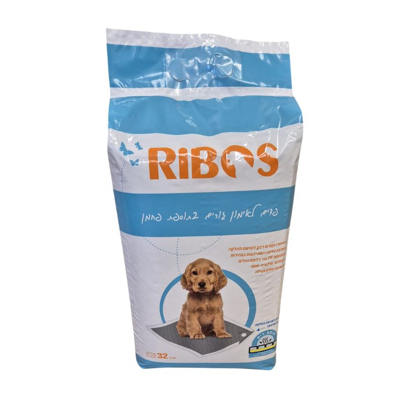 פדים לאימון גורים בתוספת פחמן 32 יחידות ריבוס