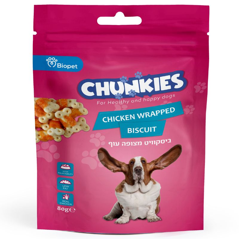 צ'אנקיז ביסקוויט מצופה עוף