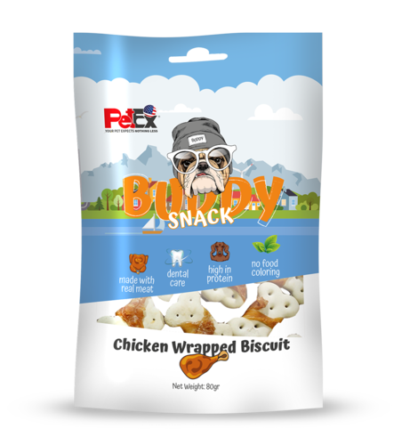 באדי סנאק  חטיף ביסקוויט בציפוי בשר עוף