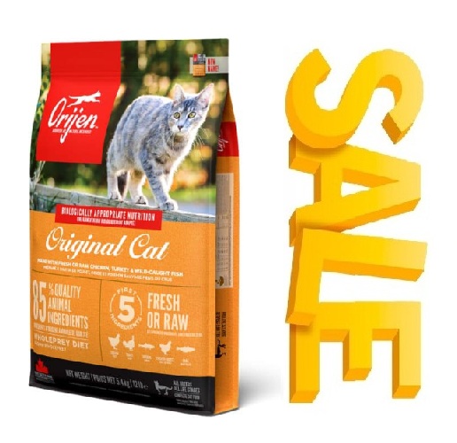 מבצע! אוריג'ן מזון לחתול אוריג'ינל 1.8 ק"ג - שק שני ב-20% הנחה! 