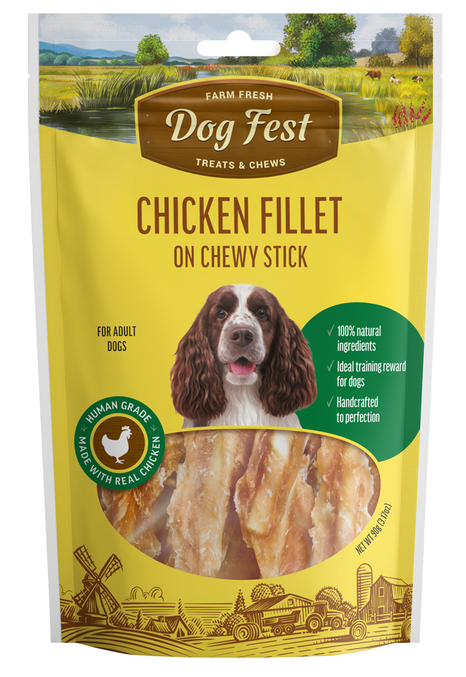 חטיף פילה עוף על מקל לעיסה