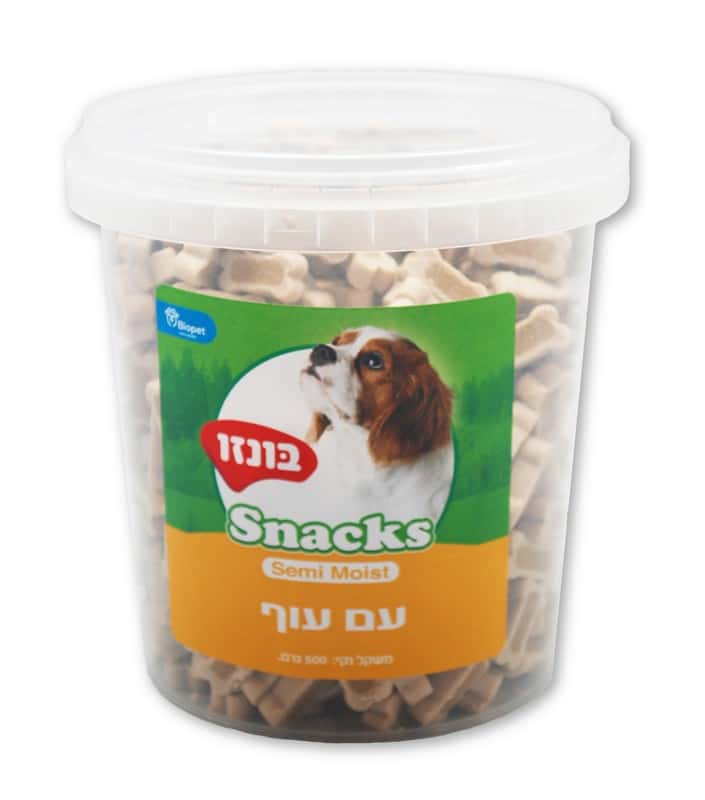 בונזו סמי מויסט חטיף רך לכלב בטעם עוף