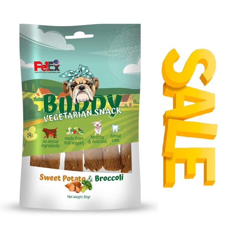 מבצע! 10 יחידות באדי סנק חטיף צמחוני לכלב ברוקולי ובטטה ב-99ש"ח בלבד!