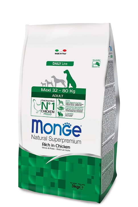 מונג' לכלב בוגר מגזע גדול עוף ואורז