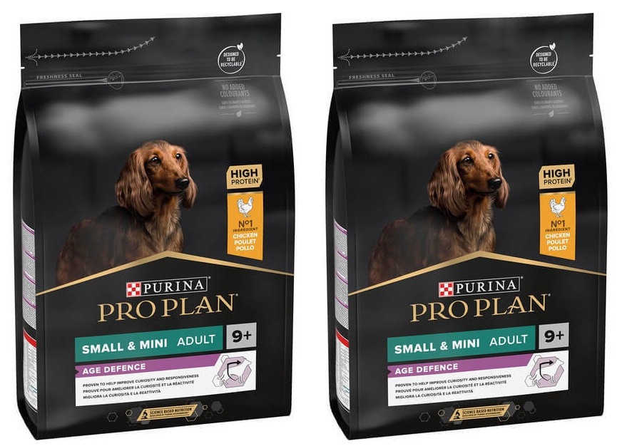 2 שקי פרו פלאן לכלב סניור גזע קטן 9+ 3 קילו כל שק  