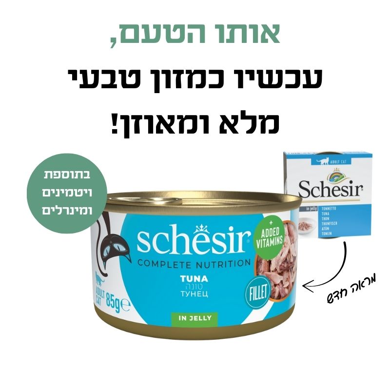  שזיר מעדן מלא לחתול נתחוני טונה בג'לי