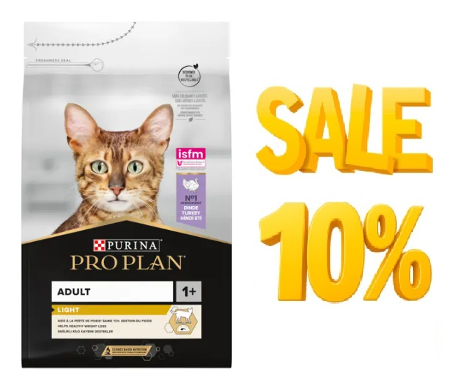 מבצע! פרו פלאן LIGHT הודו לשמירה על המשקל ב-10% הנחה!